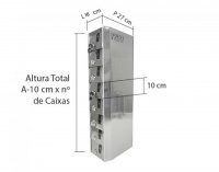 Detalhe altura Armrio para celular inox